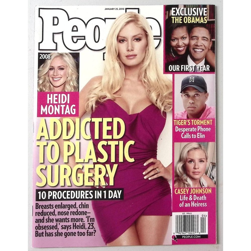 PEOPLE MAGAZINE JAN 25 2010 HEIDI MONTAG THE OBAMAS TIGER WOODS MORE Z2413